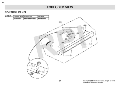 Diagram 1 Diagram and Parts List for SKSMD2401S  LG Microwave