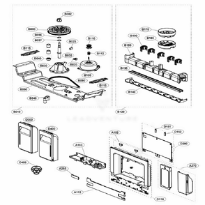 Main 2 Diagram and Parts List for S5BBG ALBEEUS LG Dryer