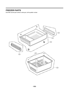 Freezer Parts Diagram and Parts List for GR-L268NSXH ASTCNA2 LG Refrigerator