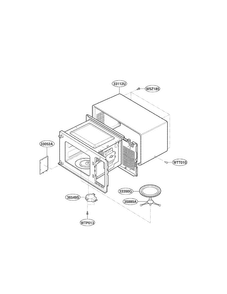 Oven Cavity Parts Diagram and Parts List for MA-1011W  LG Microwave