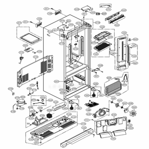 Case Parts Diagram and Parts List for LFC21776ST ASTCNA4 LG Refrigerator