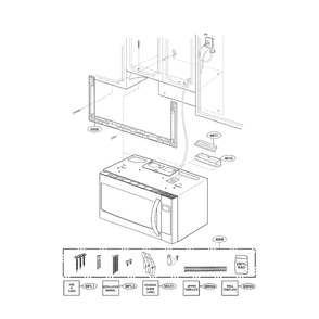 Installation Diagram and Parts List for LMVH1711ST 00 LG Microwave