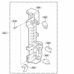 Latch Board Parts Diagram and Parts List for 80832 AWHESEA LG Range