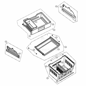Freezer Parts Diagram and Parts List for 73165 ANSCSE1 LG Refrigerator