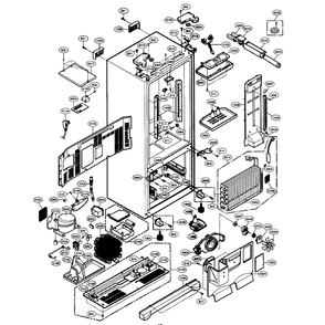 Case Diagram and Parts List for LFX21960ST 00 LG Refrigerator
