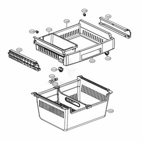 Freezer Parts Diagram and Parts List for 79044 ABICSE2 LG Refrigerator