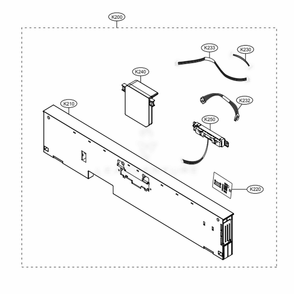 Panel Assembly Diagram and Parts List for LDT6809BD ABDESNA LG Dishwasher