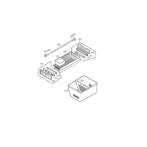 Freezer Diagram and Parts List for LFX25960TT 00 LG Refrigerator