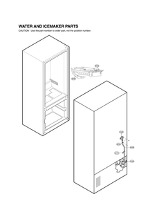 Water And Ice Maker Parts Diagram and Parts List for LFC25776ST 03 LG Refrigerator