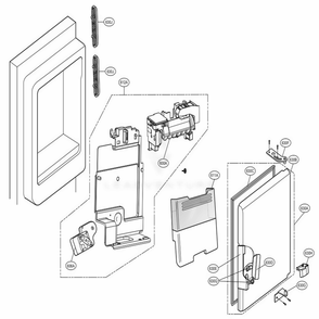 Ice Maker And Ice Bin Parts Diagram and Parts List for LFXS27566S ASTCNA0 LG Refrigerator