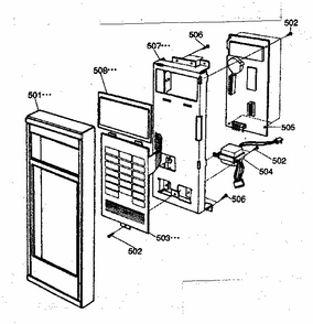 Control Panel Parts Diagram and Parts List for 7218783580  Kenmore Microwave