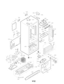 Case Parts Diagram and Parts List for LFC20760ST 06 LG Refrigerator