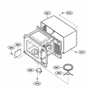 Oven Cavity Parts Diagram and Parts List for MBBB CBKEBSH LG Wall Oven