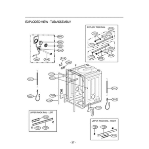 Section 4 Diagram and Parts List for LDF9810ST ASTEEUS LG Dishwasher