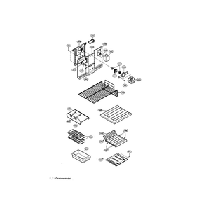 Freezer Diagram and Parts List for LRTN22320TT  LG Refrigerator