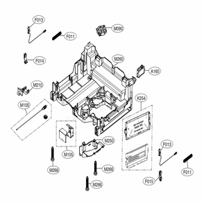 Base Assembly Diagram and Parts List for LDF5678BD ABDEEUS LG Dishwasher