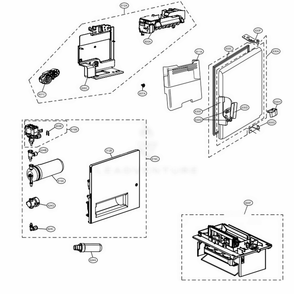 Ice Maker And Ice Bin Part Diagram and Parts List for LRFDC2406S ASTCNA0 LG Refrigerator