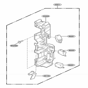 Latch Board Parts Diagram and Parts List for YMH7130XEQ0 WHEWPC LG Range