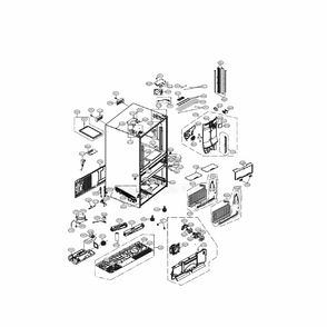 Case Parts Diagram and Parts List for LMXS30776S ASTCNA5 LG Refrigerator