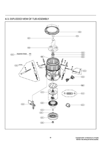 Tub Assembly Diagram and Parts List for T14A4SEHBW ABWETUS LG Washer