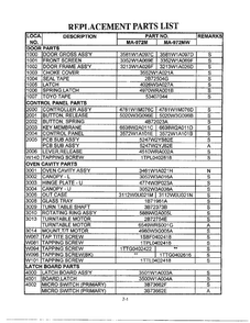 Microwave Complete Page 8 Diagram and Parts List for MA-972MW  LG Microwave