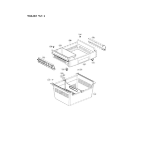 Freezer Diagram and Parts List for LDCS24223S 00 LG Refrigerator