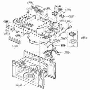 Interior Parts 3 Diagram and Parts List for MMV4205AAW AWHEMTG LG Wall Oven
