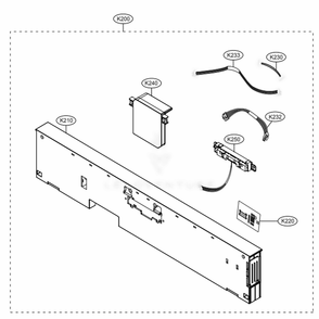 Panel Assembly Diagram and Parts List for LDT6809SS ASSESNA LG Dishwasher