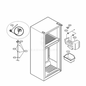 Ice Maker Parts Diagram and Parts List for LTCS20220S ASTCNA1 LG Refrigerator