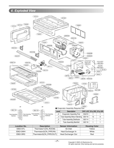 Diagram 1 Diagram and Parts List for ARNU183MAA4 ANWHLUS LG Air Conditioner