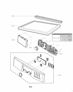 Control Panel Parts Diagram and Parts List for 79691282310  Kenmore Dryer
