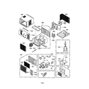 Room A / C Diagram and Parts List for LW2410HR 00 LG Air Conditioner