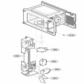Latch Board Parts 1 Diagram and Parts List for 62252 KWHESEA LG Wall Oven