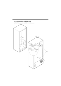 Valve And Water Tube Parts Diagram and Parts List for GC-L218VSXZ ASTCNA5 LG Refrigerator