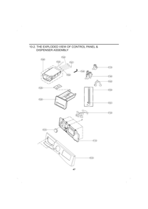 Control Panel And Dispenser Assembly Diagram and Parts List for FH4A8FDMK21 ABWEEUS LG Dryer