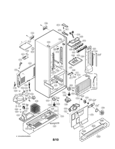 Case Parts Diagram and Parts List for LRBN22520BQ  LG Refrigerator