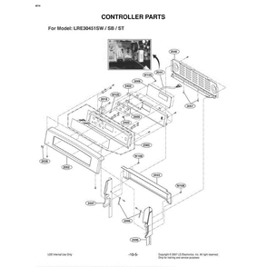 Section 1 Diagram and Parts List for LRE30451ST ASTELGA LG Range