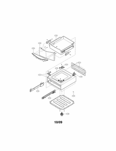 Pedestal Parts Diagram and Parts List for 79651029900  Kenmore Laundry Accessories