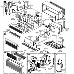 Main Diagram and Parts List for LP093IHP AK3GEUS LG Air Conditioner