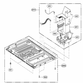 Base Plate Parts Diagram and Parts List for MS1536GIR CBKELEC LG Range