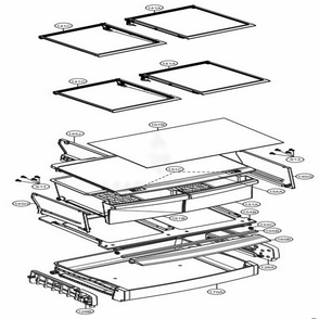 Refrigerator Parts Diagram and Parts List for LFNS22520D ASBCNA4 LG Refrigerator