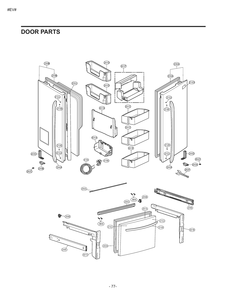 Door Parts Diagram and Parts List for GM-L268NSJP ASTCNA0 LG Refrigerator