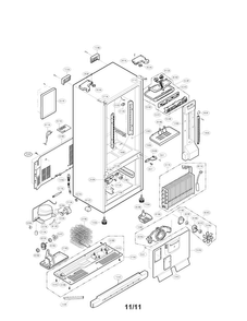 Case Parts Diagram and Parts List for LFC23760SB 04 LG Refrigerator