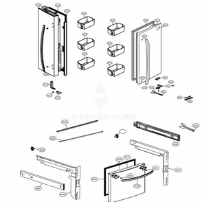 Part Location Diagram of ADD73719021 LG DOOR FOAM ASSEMBLY,FREEZER