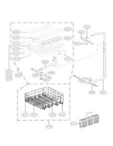 Rack Assembly Parts Diagram and Parts List for LDS5540WW  LG Dishwasher
