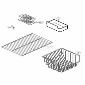 Freezer Parts Diagram and Parts List for 65014 ABICSEF LG Refrigerator