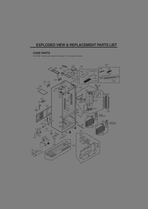 Case Parts Diagram and Parts List for GR-B318LSJM ASTCNA2 LG Refrigerator