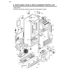 Section 7 Diagram and Parts List for LFC20740ST ASTCLGY LG Refrigerator