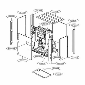 Pannel Part Diagram and Parts List for ARWN072BAS4 AWGBLUS LG Air Conditioner