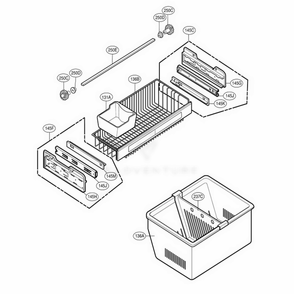 Freezer Parts Diagram and Parts List for 78519 AWBCSEF LG Refrigerator